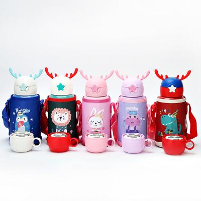 China Sustainable 500ml thermal flask ecofriendly kids cartoon drinking plastic water bottle for sale