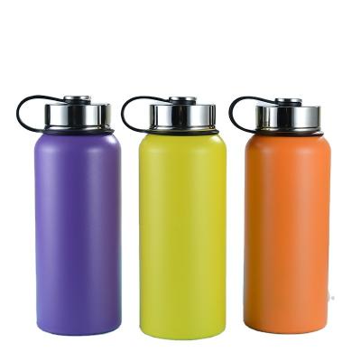 China Sustainable Private Label 32oz 40oz Water Bottle Flask Custom Printed Stainless Steel Double Layer Water Bottle Flask Vacuum Insulated for sale