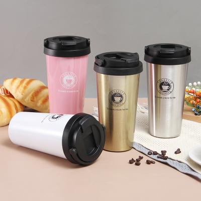 China Sustainable European creative portable insulated coffee stainless steel business office mug portable casual cup wholesale for sale