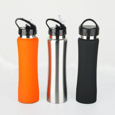 China Sustainable Vacuum stainless steel insulated reusable travel sport water bottle with straw for sale