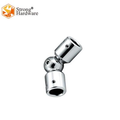 China Modern Shower Door Hinge Pipe Glass Round Tube Corner Fittings Adjustable Stainless Steel PC-902 Connectors for sale