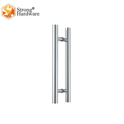 China Door H Shape Double Sided Door Handles , Single Side Pull Glass Shower Door Handle for sale