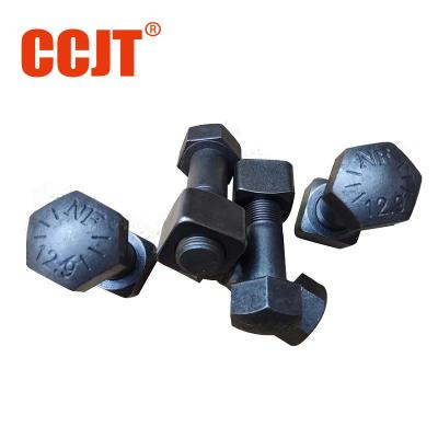 China Excavator Strength 12.9 Plow Track Bolt Nut for Excavators Carbon Steel PC300/ PC400/ D65/ D85/ D155/ D355/ D375/ D275 for sale