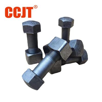 China 12.9 Grade 40Cr Track Bolt and Nut 9W3361 & 9W3619 Excavator Track Shoe Bolts and Nuts M20 for E320 for sale