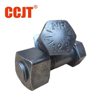 China 12.9 Grade High Tensile Bucket Teeth Bolt Ex200 Dozer Plow D8k Track Padded & Excavator Sprocket Bolt And Nut for sale