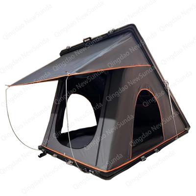 China Straight Bracing Type - 2 - 3 Person Triangle Tent Aluminum Hard Shell Roof Outdoor Camping Top Camping Tent for sale