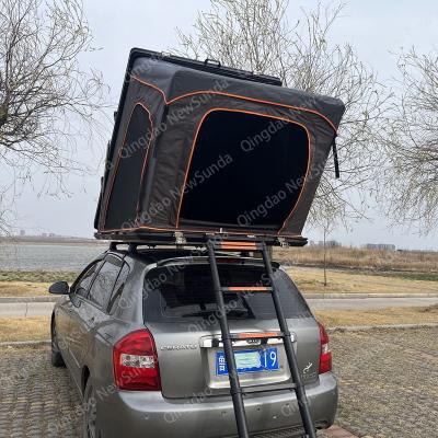 China Extended Type Roof Top Tent Hare Shell 2 3 Person Waterproof Camping Roof Top Tent Car Tent for sale