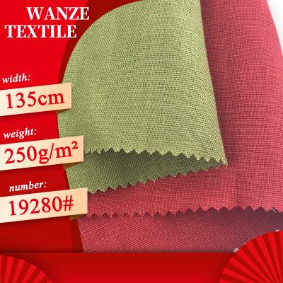 China Pure 100 linen fabric Abrasion-resistant linen fabric 21s for garment 250gsm thickened suit fabric linen wanze for sale