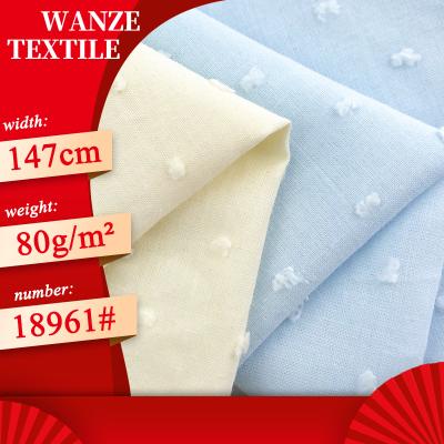 China 100% Breathable Jacquard COTTON VOILE Woven Fabric Dot Cotton Jacquard Dress Shirt Fabric for sale