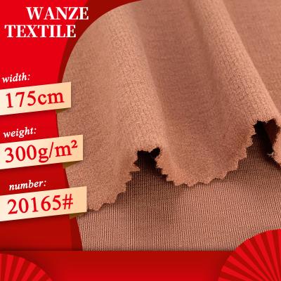 China Stretch TR Cloud Velor 300g Single Side Thermal Wool Stretch Knitted Fabric for sale