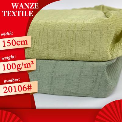 China QQ Breathable Wrinkle 100% Polyester Chiffon Garment Shirt Fabrics for sale