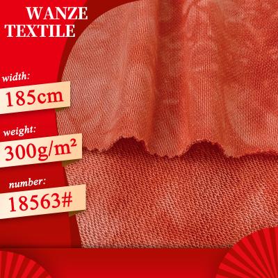 China Breathable Polyester Cotton Tie Dyed Fabric CVC David Tie Dye Terry Sweater Knitted Fabric wanze for sale