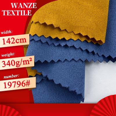 China Breathable Double Side Flock Fabric For Bags Shoes Sofa Sofa Sheepskin 8% Polyester Spandex Soft Velvet 92% Spandex Fabric for sale