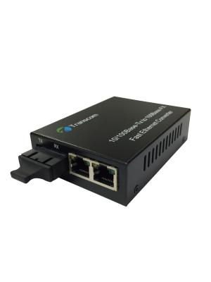 China Dual Fiber To Ethernet Media Converter 10 100 Gigabit Media Converter IP40 CE ROHS FCC for sale