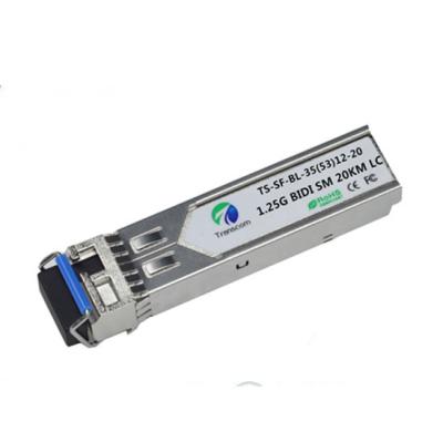 Chine données optiques du mode unitaire 1.25Gbps d'émetteurs-récepteurs de 1310/1550nm SFP BiDi SFP - taux à vendre