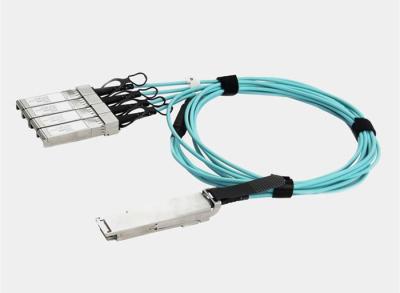 China Breakout Optical Qsfp+ To Sfp+ Cable PVC Jacket For Gigabit Ethernet for sale