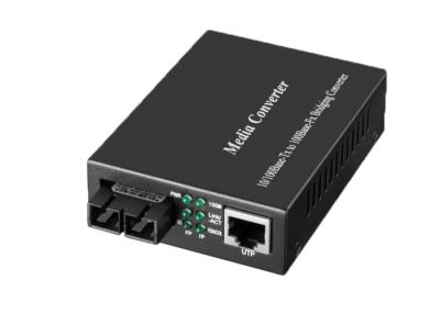 China Unmanaged 10 100 Media Converter Fiber To Ethernet Single Mode 1310nm 20Km for sale