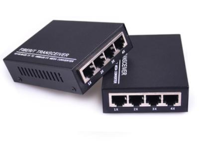 China 100M Multimode Fiber Ethernet Media Converter , 4 Port Fiber To Ethernet Transceiver for sale