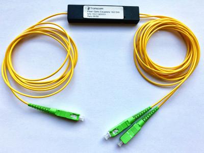 China 1x2 ABS Fiber Optic Coupler Low PDL G657A / G652D Planar Lightwave Circuit Splitter Module For CATV System for sale