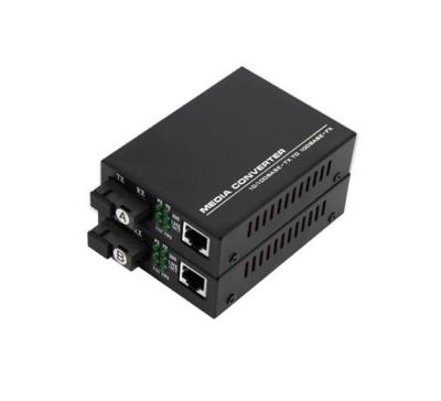 China 1310/1550nm Fiber Optic to RJ45 Media Converter SM Simplex WDM Bidirectional Gigabit for sale