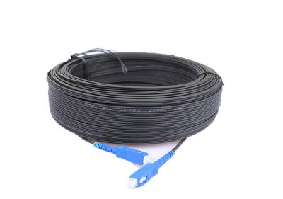 China Simplex / Duplex Drop Wire Fiber Optic Cable Patch Cord G657A FTTH SC UPC 1-100M Length for sale