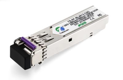 China 120KM Distance Fiber Optical Transceiver SFP BIDI DDM 1.25G Speed 1490/1550nm for sale