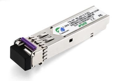 China 1490/1550nm Ethernet Fiber Optic Transceiver SFP BIDI DDM 1.25G 160KM LC Connector for sale