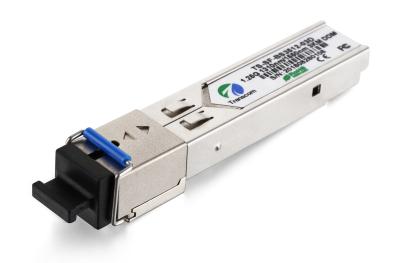 China 1.25G Speed SFP Transceiver Module BIDI 1310/1550nm DDM 3KM Distance SC Connector for sale