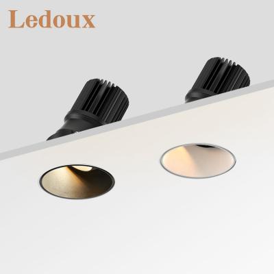 China LEDOUX Trimless Design Modern Commercial Ceiling Recessed Hotel Spotlight 10W 15W 20W 30W LED Downlight for sale