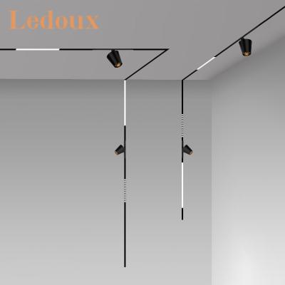 China Anti-glare/Dimmable/Dimming Hotel 6W 10W LED Indoor Magnetic Rail Light Track Control LEDOUX 48V Magnetic Adjustable Lamp System for sale