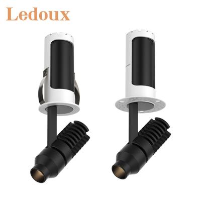 China LEDOUX New Design Anti-Glare/Stretchable/Adjustable Recessed Museum Waterproof IP20 Anti-Glare Indoor Track Light 8W Led Spot Light for sale