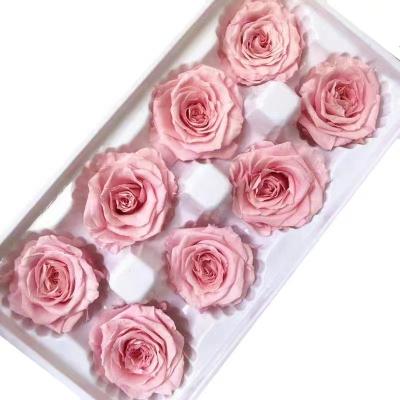 China Preserved Flower Plant Preserved Forever Rose Square Pink Box Competitive Price Preserved Single Rose Box for sale