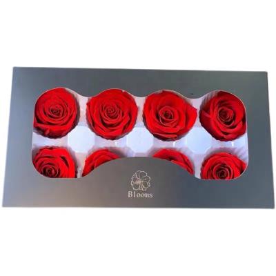 China Wholesale Preserved Flower Price Preserved Flower Rose and Chocolate Box Acrylic Boxes for Eternal Roses Roses in a Box for sale