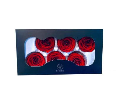 China Preserved transparent acrylic rose flower box white valentine's day gift rose box transparent gift box rose acrylic rose for sale