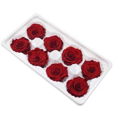 China New Product Preserved Flower Preserved Heart Boxes For Roses Red Rose Ring Box Rose Circle Velvet Flower Boxes for sale