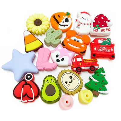 China Soft Toy Wholesale Food Grade DIY Silicone loose Beads BPA Free Baby Teether Silicone Teething Beads for sale