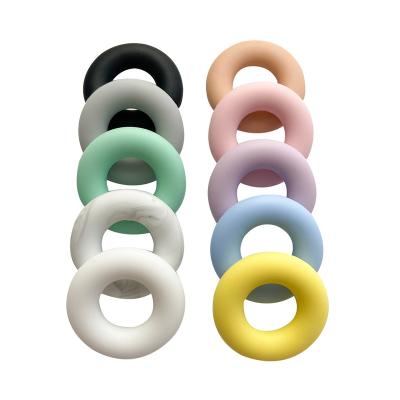 China Soft Toy BPA Free DIY Silicone Beads Bracelet Bangle Food Pacifier Chain For Baby Chewing Donut Silicone Teething Beads Teether for sale