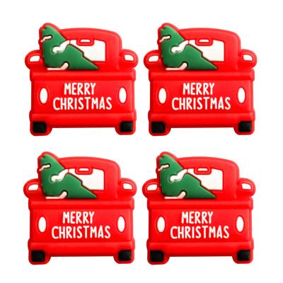 China Soft Toy BPA Free Baby Chew Christmas car Loose Silicone Charms Focal Beads For Pen Making for sale