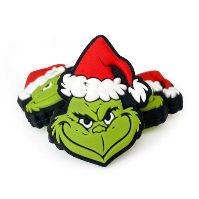 China Soft Toy New 2022 Food grade silicone beads baby teething  christmas silicone character grinch focal beads for sale