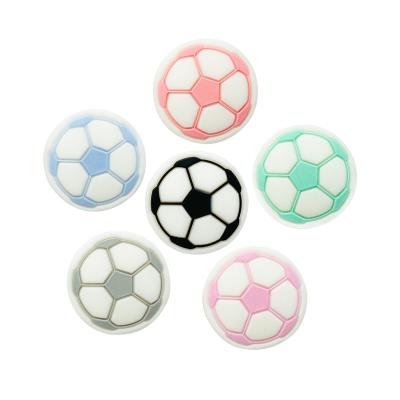 China Soft Toy Food Grade soccer Silicone Focal Bead Wholesale Silicon Beads for Pen Making for sale