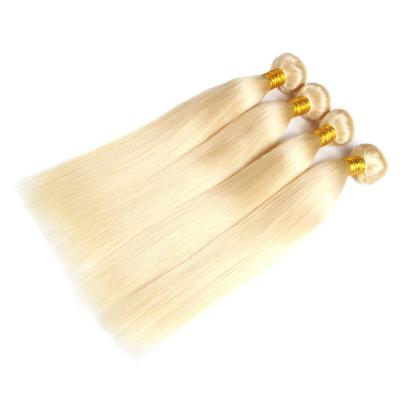 China Factory Wholesale Silky Straight Double Wave Blonde Hair Bundles Raw Extensions 613, Mink Brazilian Russian Hair Vendors Silky Straight for sale