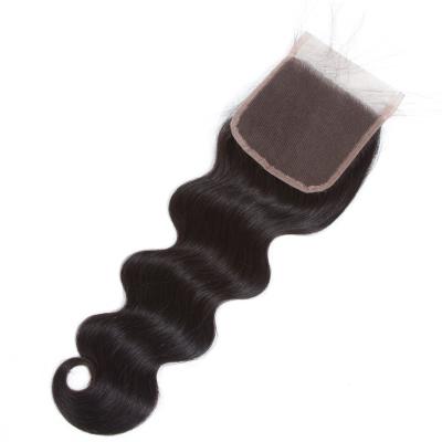 China Wholesale Silky Straight Wave Pre Plucked Virgin Hair 4x4 HD Lace Closures Body Wave Brazilian Swiss Lace Frontal Closure With Baby Hair for sale