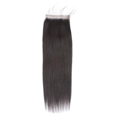 China Wholesale Cheap Silky Straight Brazilian Virgin Human Hair Preplucked 4x4 Lace Frontal Body Wave Hair Closures With Baby Hair for sale