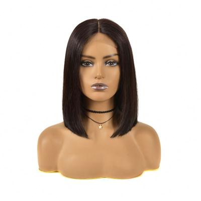 China Silky Straight Brazilian Wave Bob Wigs Human Hair Lace Front Wigs For Black Women Hair Body Wave 4x4 Lace Closure Wigs 100% Body Wave for sale