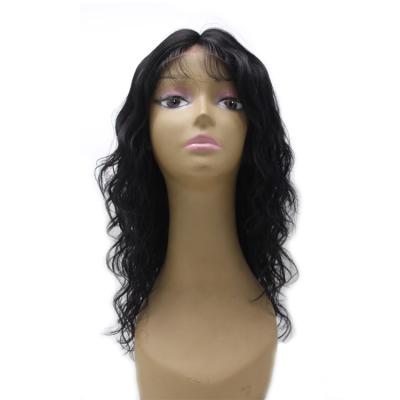 China Cheap Water Wave Brazilian Virgin Remy Human Hair Middle Part Swiss Lace Wigs Wholesale U Part Front Lace Wig With Bangs for sale