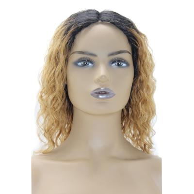 China 100% Water Wave Hair Wigs Wet And Curly Tone Color Blonde Wig Water Wave Brazilian Hair Two Lace Front U Part Wavy Wig for sale