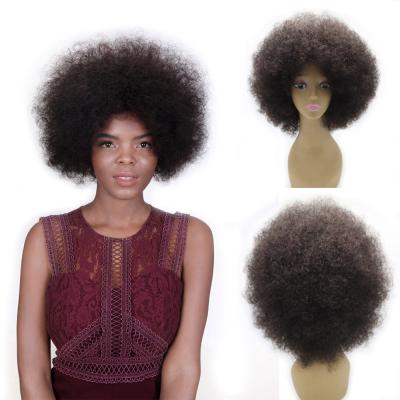 China Wholesale Cheap Afro Short Wig Brazilian Curly Kinky Curly Fan Human Hair Wigs For Black Women for sale