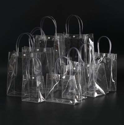 China Eco-Friendly Promotion Stadium Environmentally Approved New Clear PVC Shoulder Tote Transparent Shopping Bag for sale