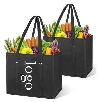 China Custom Recycled Eco-Friendly Reusable Grocery Food Shopping Bag Folding Eco Friendly Tote Bag for sale