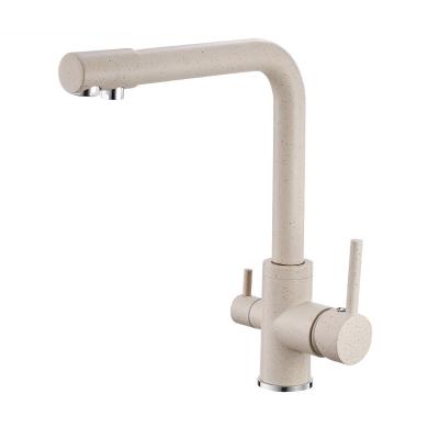 China New Sense Faucets Paint Kitchen Faucet Three Way Three Way Faucet In The Pure Hot And Cold Kitchen Sink Faucet for sale